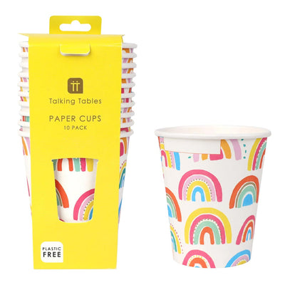 Rainbow Paper Cups - 10 Pack