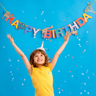 Party Safari Happy Birthday Paper Garland - 3m