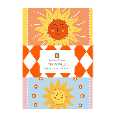 Sun Tea Towels - 2 Pack | Summer Kitchenware |
