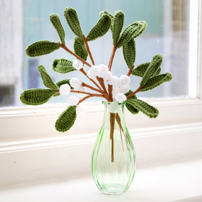 Mistletoe Christmas Crochet Sprigs - 2 Pack