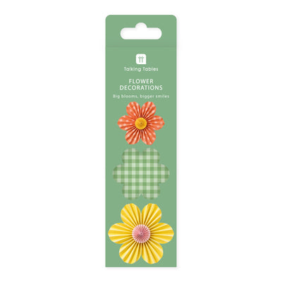 Paper Flower Decorations - 3 Pack | Spring Decor |