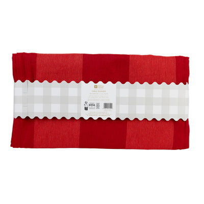 Red Stripe Fabric Table Runner | Christmas Decor |