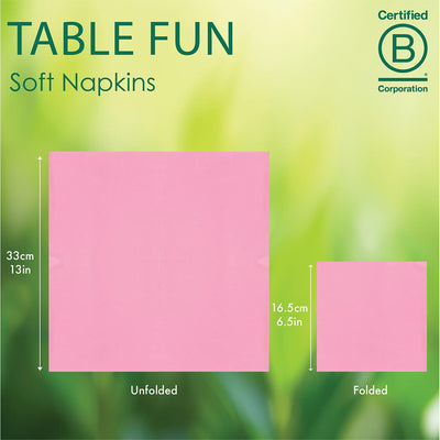 Pink Paper Napkins - 100 Pack | Everyday Napkins |