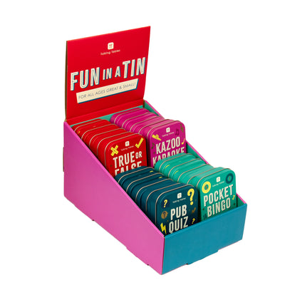 Fun in a Tin Mixed POS Unit - 20 Pack