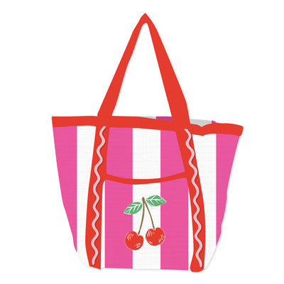 Recycled Plastic Cherry Tote Bag
