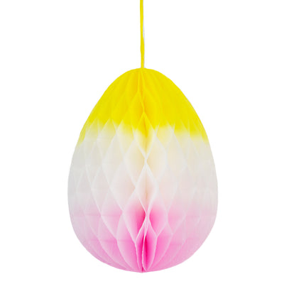 Spring Bunny Hanging Honeycomb Ombre Easter Egg - 40cm