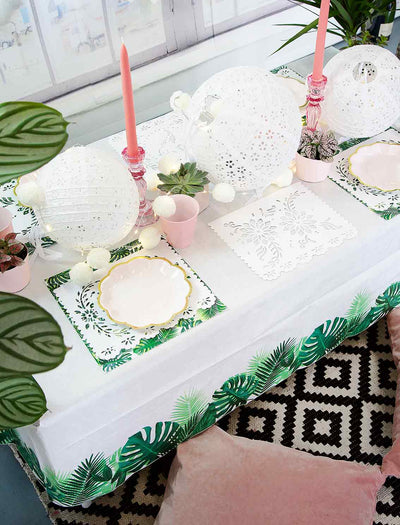 Tropical Palm Leaf Table Cover | Summer Tableware |