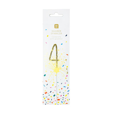 Luxe Gold Number Sparkler 4