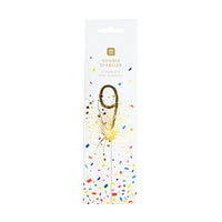 Luxe Gold Number Sparkler 9