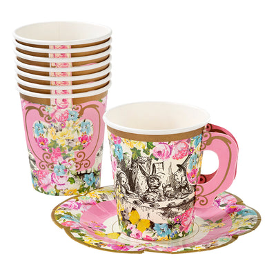 Alice in Wonderland Cups & Saucers Set