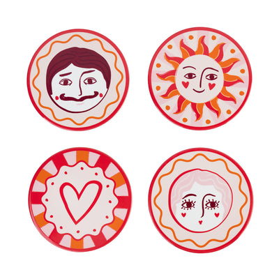 Face & Heart Coasters - Mixed Display - 20 Units | Valentines Gifts |