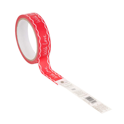 "With Love" Red Gift Tape - 20m | Eco Tape |