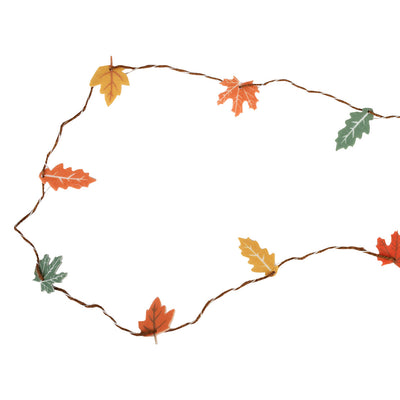 Autumn Hues Felt Leaf String Lights - 2m