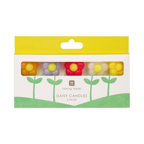 Daisy Multi Coloured Birthday Candles - 5 Pack