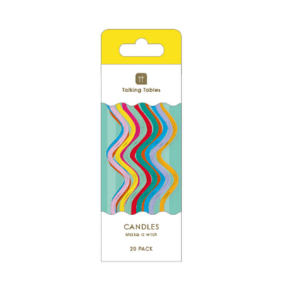 Rainbow Twisted Birthday Candle - 16 Pack