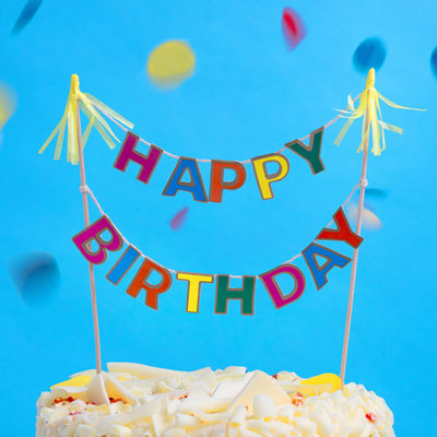 Birthday Brights Happy Birthday Cake Bunting Topper