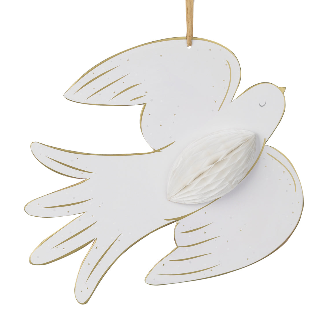 White Dove Honeycomb Hanging Decorations 