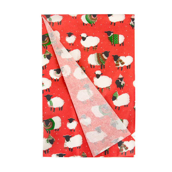Red Sheep Tissue Paper - 4 Sheets