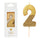 Gold Glitter Number Candle - 2