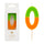 Orange & Green Number Candle - 0