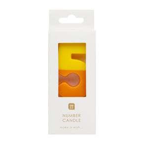 Orange & Multi Coloured Number Candles Starter Set - 0-9