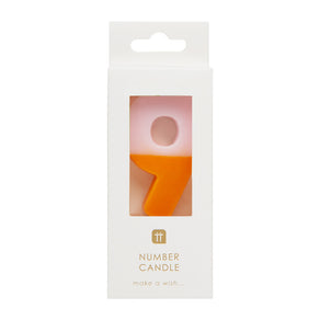 Orange & Multi Coloured Number Candles Starter Set - 0-9