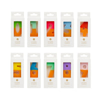 Orange Number Candles Starter Set - 0-9 with Acrylic Stand