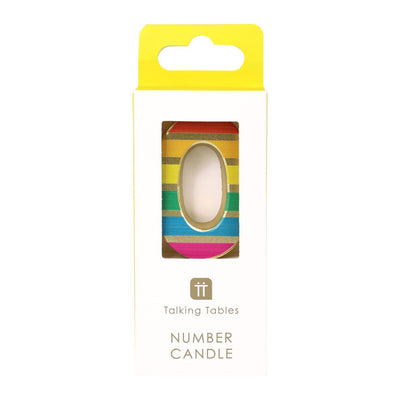 Rainbow Number Candle - 0