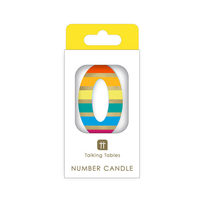 Rainbow Number Candle - 0