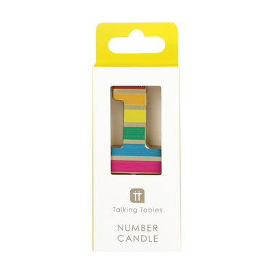 Rainbow Number Candle - 1