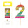 Rainbow Number Candle - 2 | Birthday Candles |
