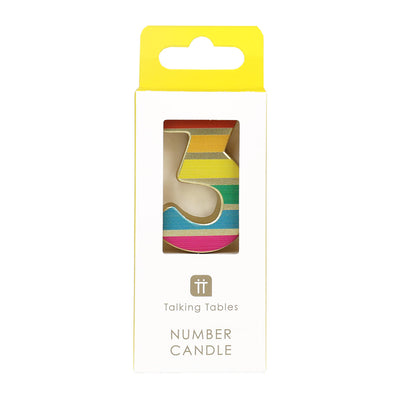 Rainbow Number Candle - 3