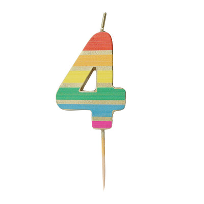 Rainbow Number Candle - 4