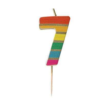 Rainbow Number Candle - 7