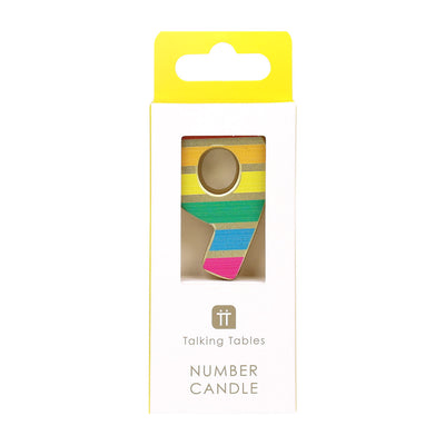 Rainbow Number Candle - 9