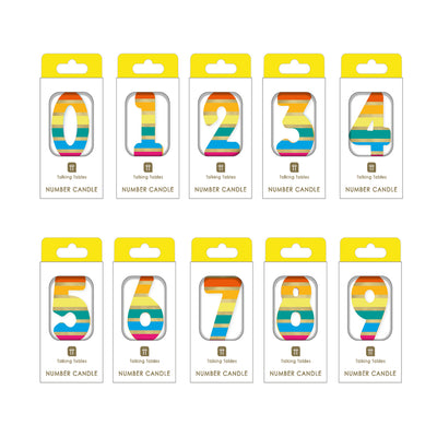 Rainbow Number Candle Starter Set - 0-9