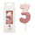 Rose Gold Glitter Number Candle - 3