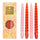 Orange & Pink Spiral Candles - 4 Pack | Summer Decor |