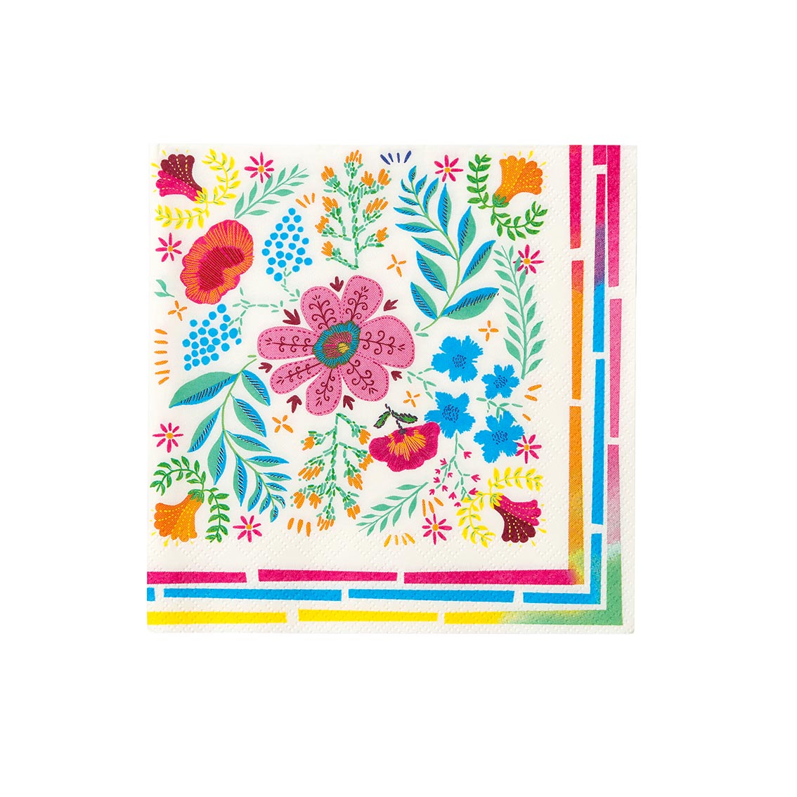 Boho Floral Pink Paper Napkins - 50 Pack