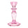 Pink Glass Candle Holder | Summer Picnic Decor |