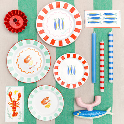 Green Stripe Cotton XL Gingham Tablecloth - 160cm x 250cm