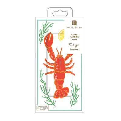 Lobster Long Lunch Paper Napkins - 16 Pack