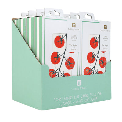 Tomato Long Lunch Paper Napkins - 16 Pack | Everyday |
