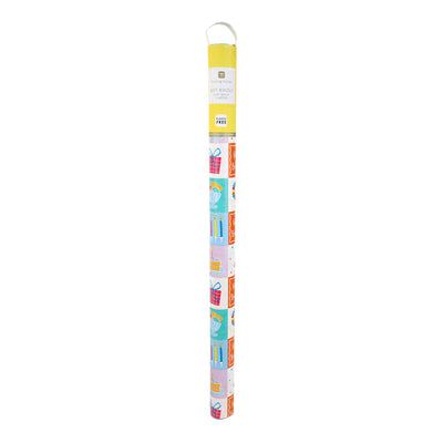 Happy Birthday Icons Recycled Wrapping Paper - 3m
