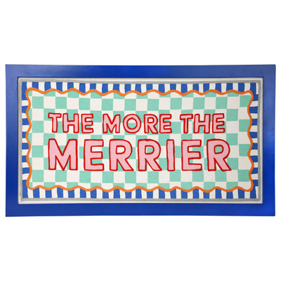 Bon Appetit Blue Fabric Framed Sign - 62cm