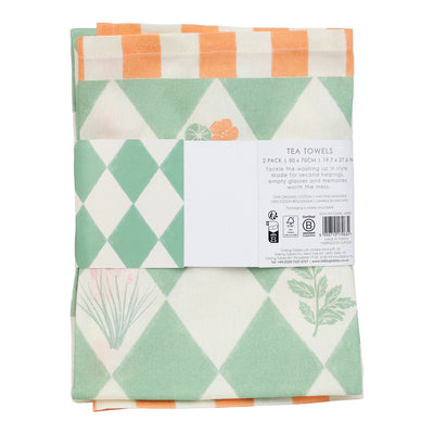 Herb Fabric Tea Towels - 2 Pack | Kitchenware |