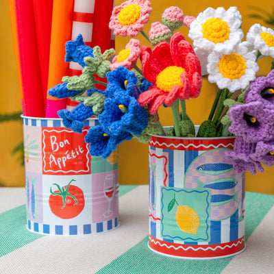 White Daisy Crochet Sprigs - 18cm - 2 Pack