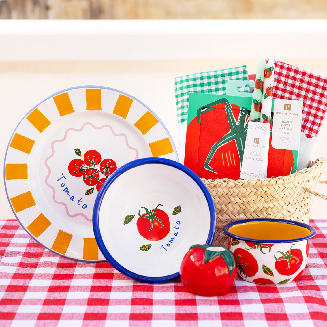 Bon Appetit Tomato Enamel Plate - 25cm