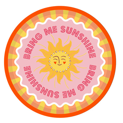 Sun Tin Tray - 30cm | Summer Drinks Tray |