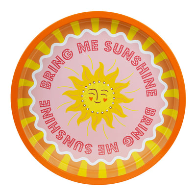 Sun Tin Tray - 30cm | Summer Drinks Tray |